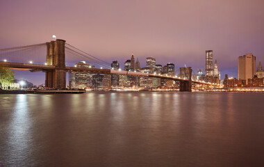 Fototapeta na wymiar Brooklyn Bridge to NYC