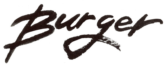 Sushi burger pizza lettering pattern and isolated hand drawing ink