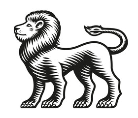 Leo zodiac sign vector illustration isolated on white background