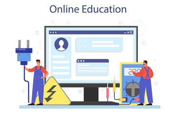 Electricity works service online service or platform. Professional