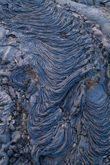 Pahoehoe lava field, Pattern, Santiago Island, Galapagos Islands, UNESCO World Heritage Site, Ecuador.