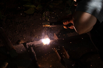 welder working in a factory