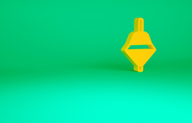 Orange Whirligig toy icon isolated on green background. Minimalism concept. 3d illustration 3D render.