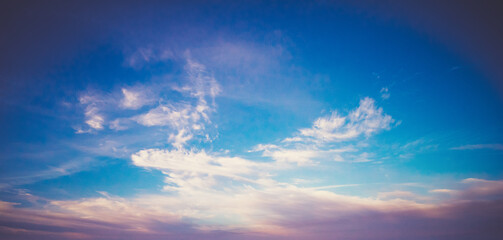 Naklejka na ściany i meble Sky and clouds tropical panorama