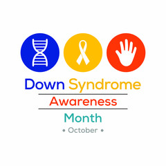 Vector illustration on the theme of National Down Syndrome awareness month observed each year during October.