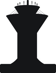 silhouette of an air traffic controller