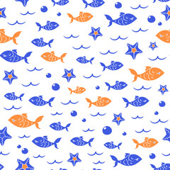 Fish seamless pattern