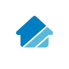 Abstract home logo, modern house icon, real estate symbol - Vector