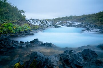 Fototapeta na wymiar Bruarfoss waterfall Iceland