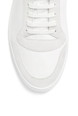 white shoes close-up, view from above