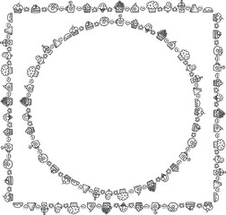 vector cartoon food background design