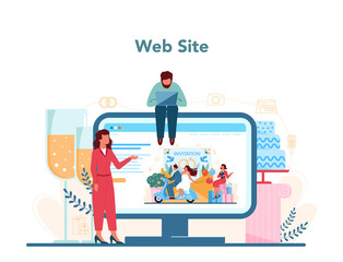 Wedding planner online service or platform. Professional organizer