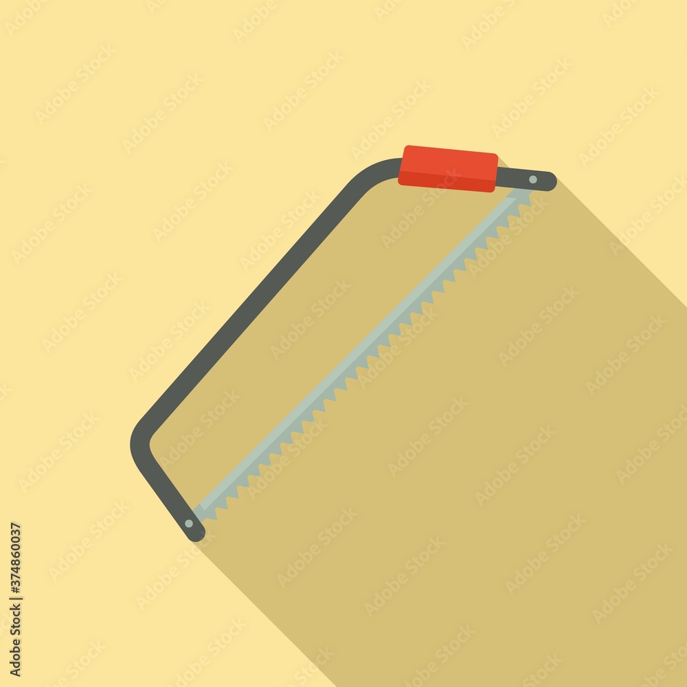 Poster hacksaw icon. flat illustration of hacksaw vector icon for web design