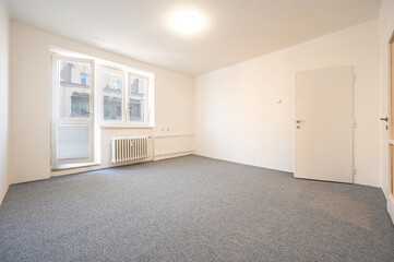 Empty room in an appartment. Indoor photography.