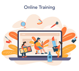 Visagiste online service or platform. Beauty center service concept