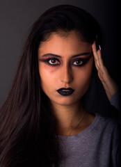 Halloween make up shot in the studio