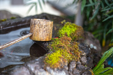 日本のつくばい　和風イメージ