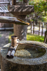 日本のつくばい　和風イメージ