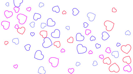 Hearts Background. Love style. Confetti texture. Romantic print.
