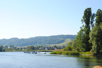 Fototapeta na wymiar Seelanschaft in der Schweiz am Bodensee