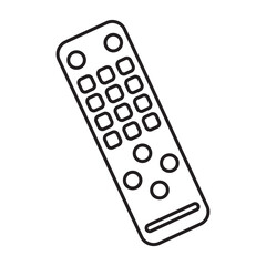 TV or setup box remote controllers icon with line art style for apps and websites
