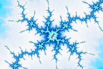 Lightning fractal blue white