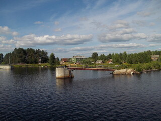 Fototapeta premium The white sea-Baltic canal, summer, gateways