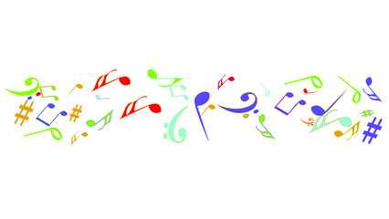 Musical Signs. Modern Background with Notes. Vector Element for Musical Poster, Banner, Advertising, Card. Minimalistic Simple Background.
