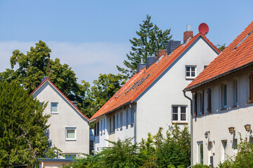 Moderne weisse  Wohngebäude , Lüneburg, Deutschland, Europa