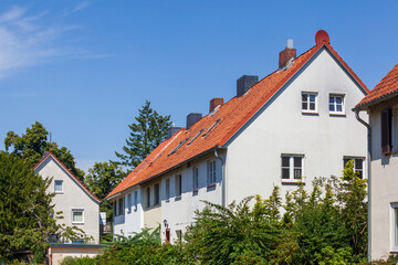 Moderne weisse  Wohngebäude , Lüneburg, Deutschland, Europa