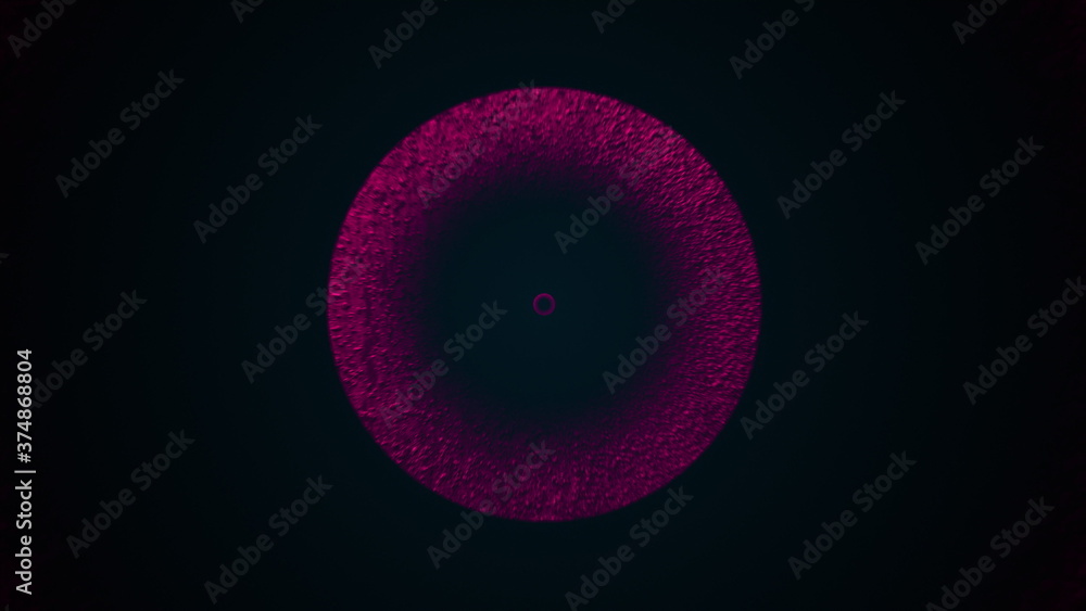 Poster computer generated concentric gaseous circles. 3d rendering of abstract background