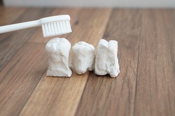 白い歯ブラシと背景