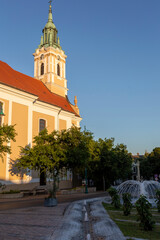 Fototapeta na wymiar Catholic church in Szekszard, Hungary