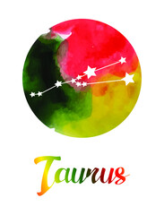 The illustration - zodiac sign in watercolor style.