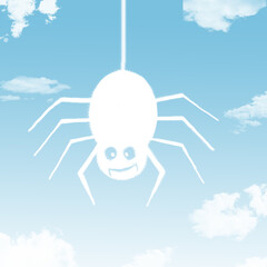 Spider cloud shape , concept of Halloween