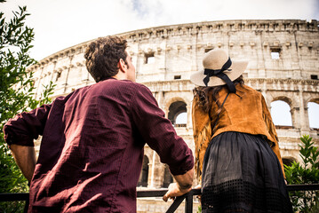 Couple of tourist on vacation in Rome