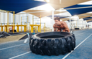 Beautiful man doing work out and different exercises outdoor