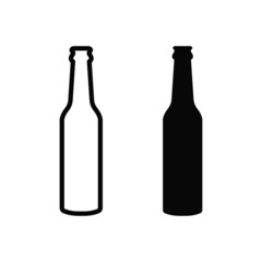 vector illustration of a glass bottle icon