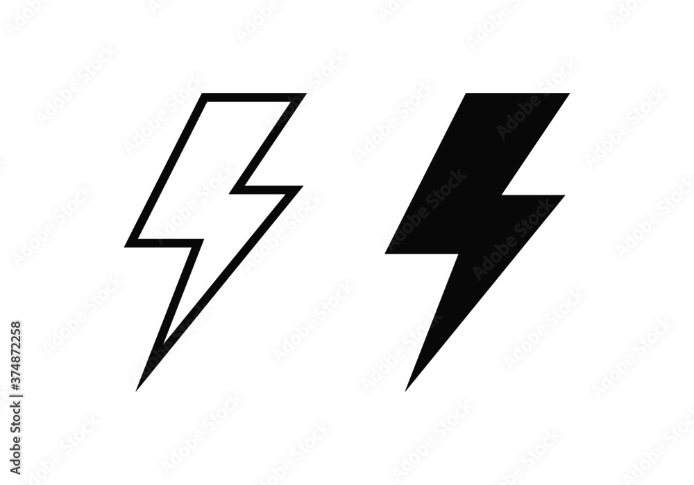 Poster lightning icon vector illustration on white background