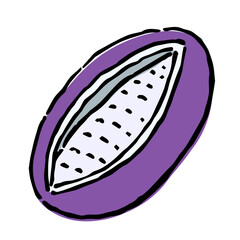 Illustration of Akebi: Illustration like hand drawn illustration with ink and brush