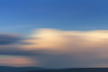 Clouds in motion blur