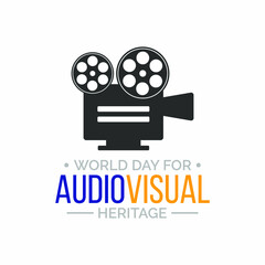 Vector illustration on the theme of World Audiovisual heritage day observed each year on October 27 across the globe.