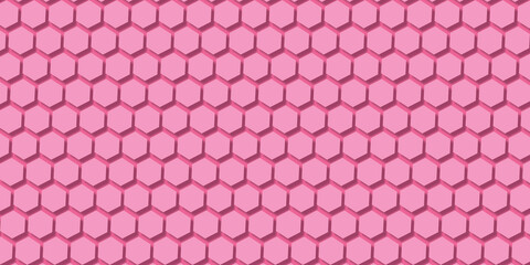 3d seamless pattern with pink polygons