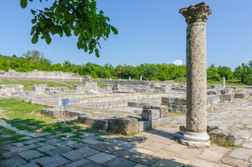 Ruins of the palace ensemble in Veliki Preslav, Bulgaria