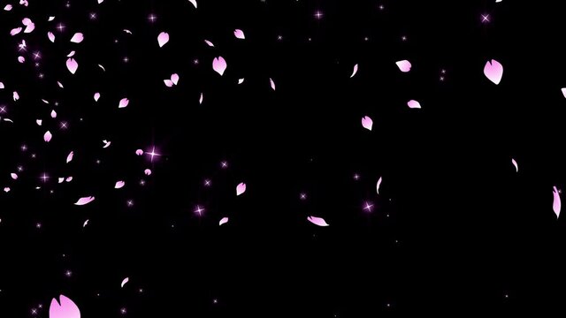 Sakura flower light particle loop animation