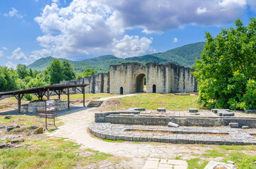 Fototapeta na wymiar The south wall of Veliki Preslav, Bulgaria