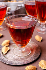 Traditional brown almond liquid