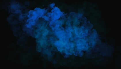 3d  blue color splash on abstract black background