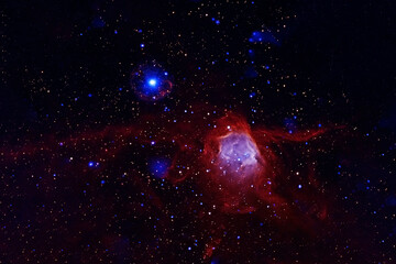 A beautiful colored galaxy. Elements of this image were furnished by NASA.