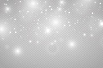 Yellow sparks glitter special light effect. Vector sparkles on transparent background. Christmas abstract pattern. Sparkling magic dust particles - 